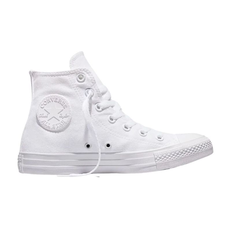 tênis casual masculino nº 42 converse all star cano alto monochrome chuck taylor branco (mp)