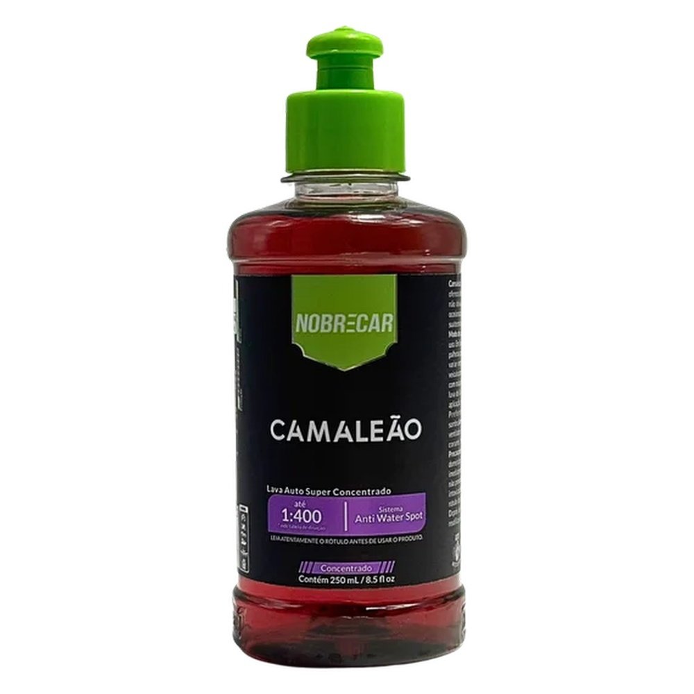 Shampoo Automotivo Nobrecar Camaleão Super Concentrado pH Neutro Anti Water Spot 250ml (MP)