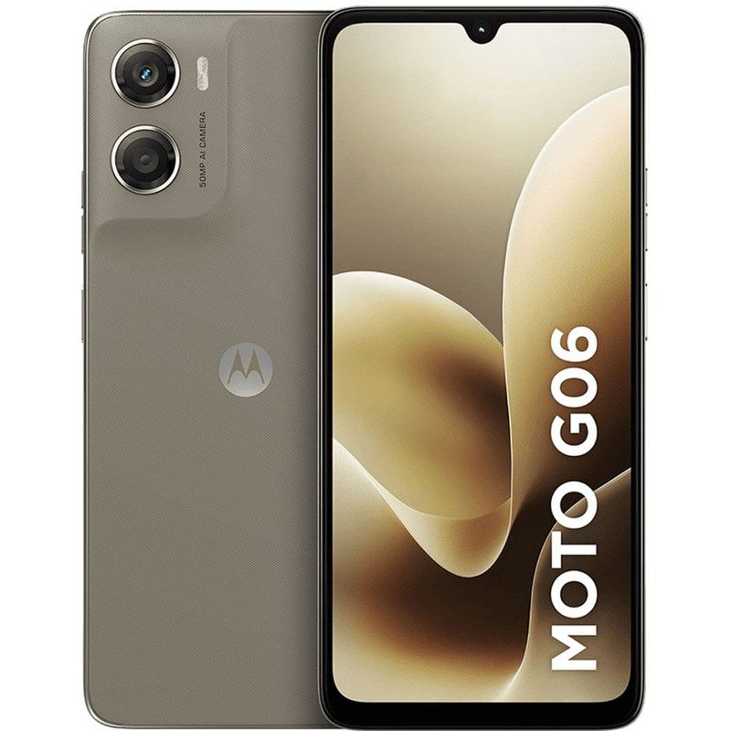 smartphone motorola g06 bege 128gb tela 6.9" câmera 50mp 4gb ram