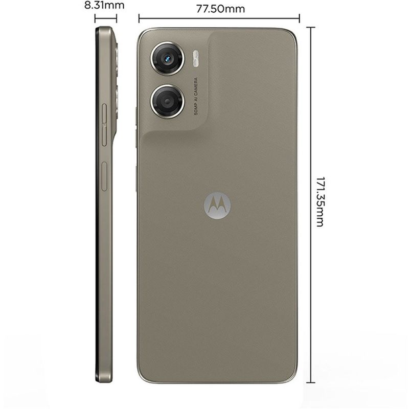 smartphone motorola g06 bege 128gb tela 6.9" câmera 50mp 4gb ram