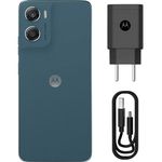 smartphone motorola g06 azul 128gb tela 6.9" câmera 50mp 4gb ram
