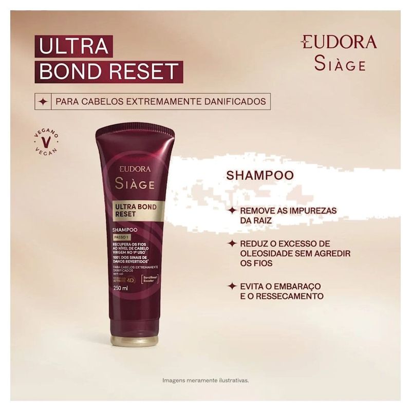 shampoo eudora siàge ultra bond reset 250ml