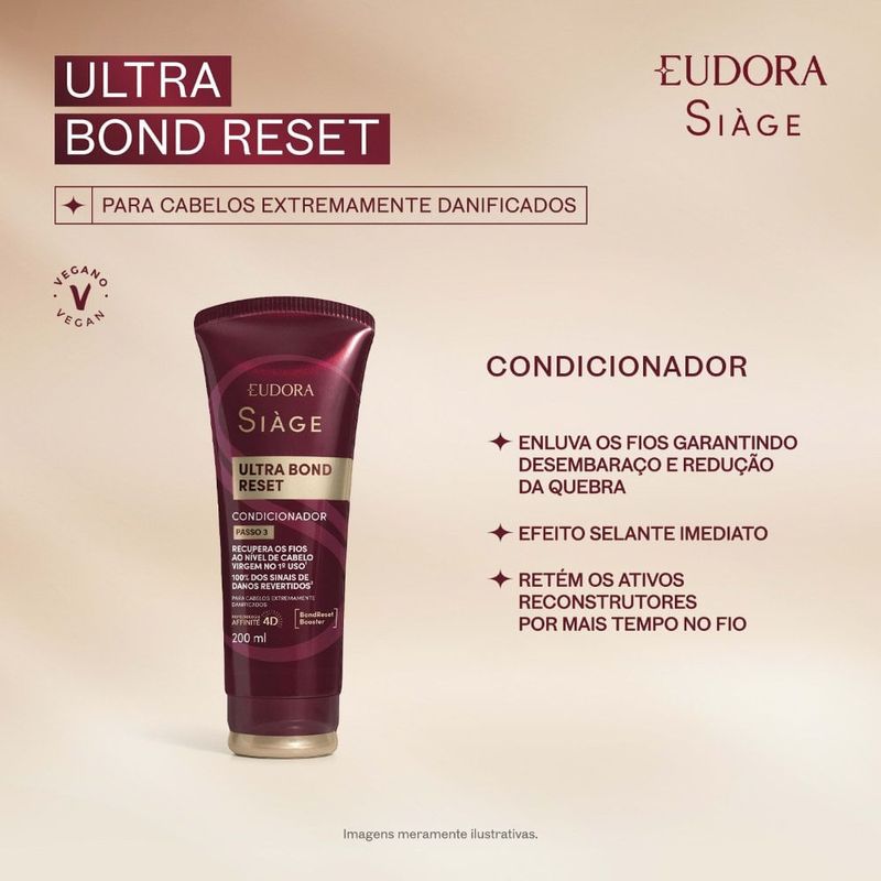 condicionador eudora siàge ultra bond reset 200ml