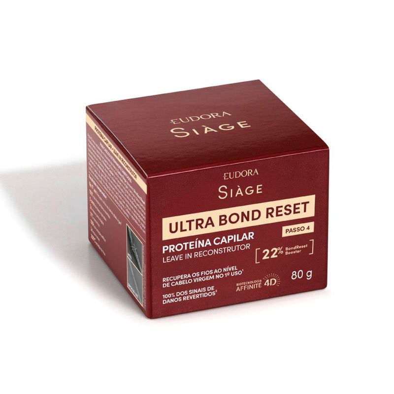 leave-in reconstrutor eudora siàge ultra bond reset 80g