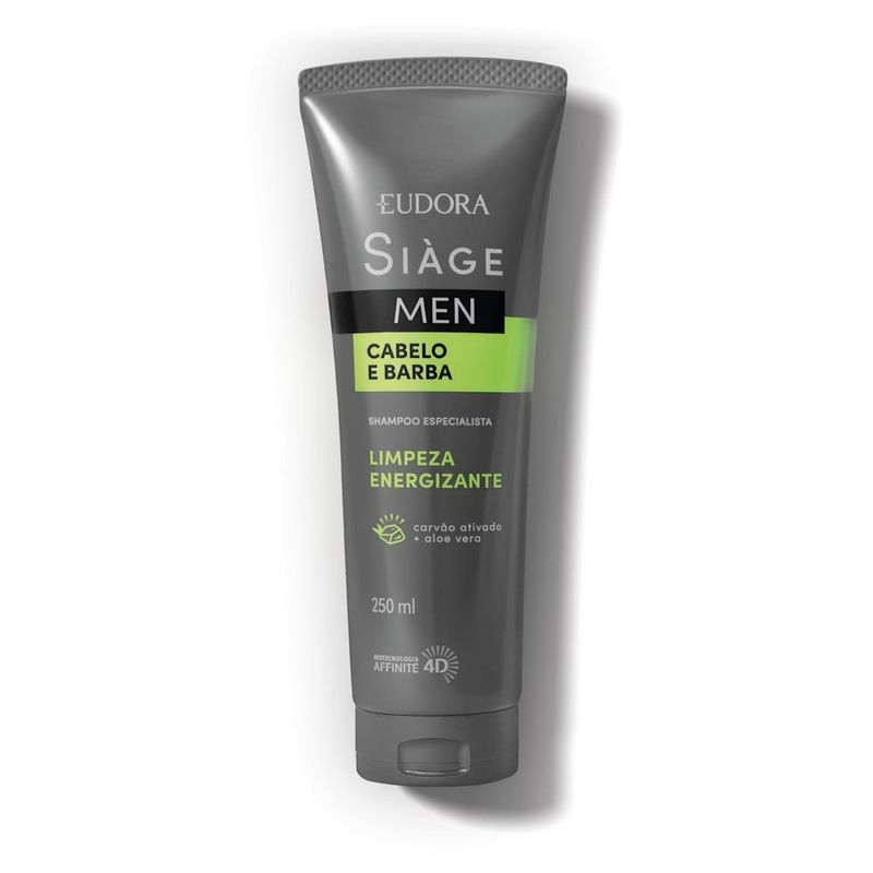 shampoo eudora siàge men cabelo e barba 250ml