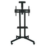 suporte de piso para tv multivisão 42" a 65" com suporte receptor preto ped-4265 (mp)