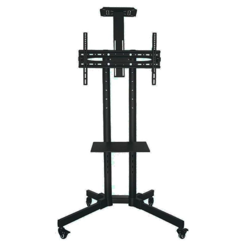 suporte de piso para tv multivisão 42" a 65" com suporte receptor preto ped-4265 (mp)