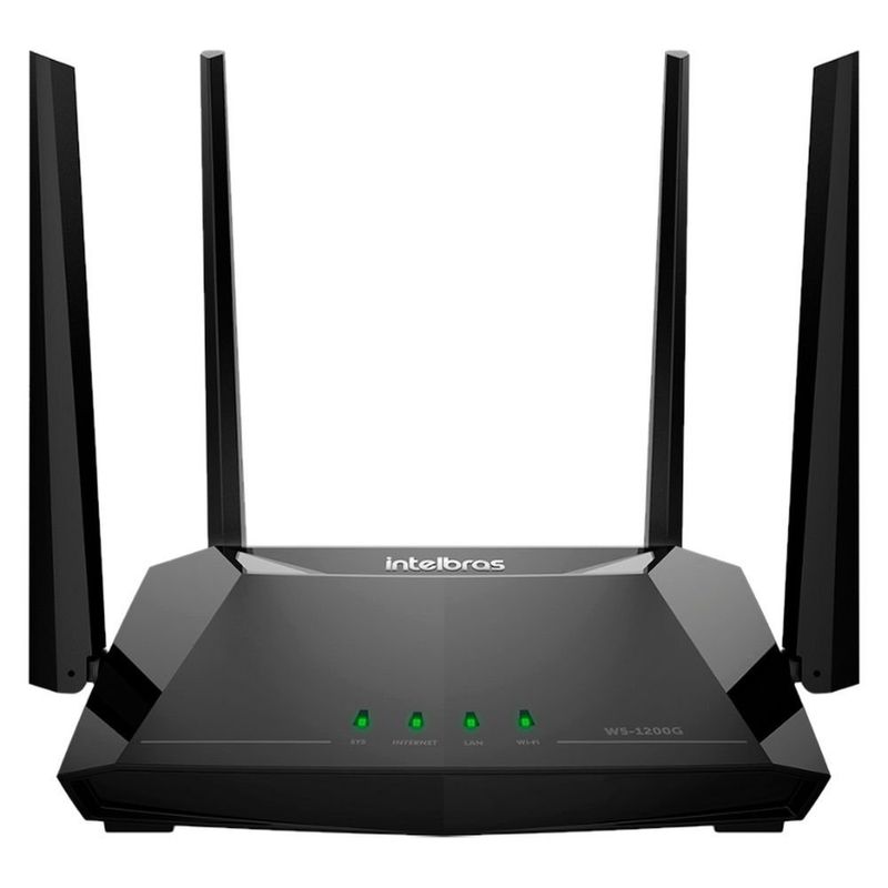 roteador wireless intelbras w5-1200g dual band 1200mbps preto 4750240 (mp)
