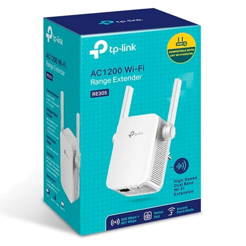 repetidor wi-fi tp-link ac1200 mesh dual band branco re305 (mp)