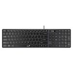 teclado slim genius slimstar ss-126 usb abnt2 preto 31310017423 (mp)