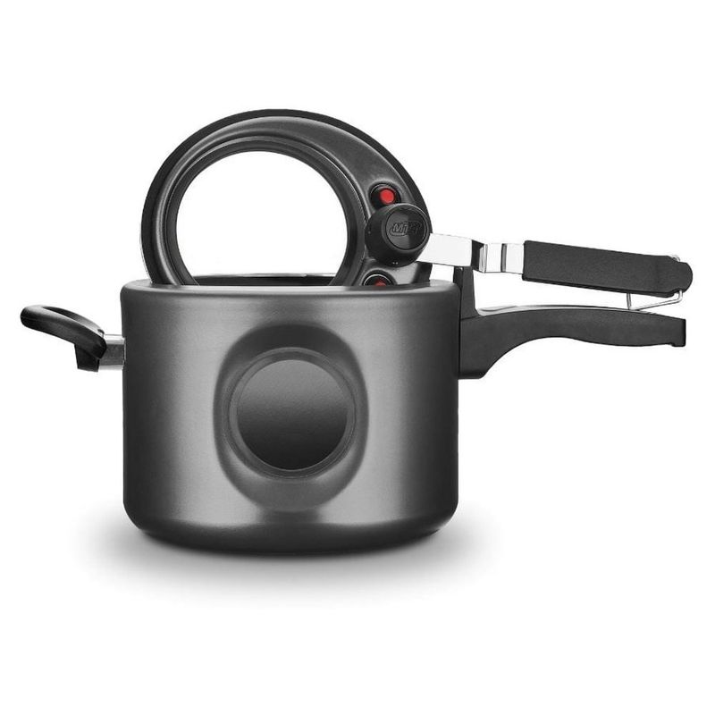 panela pressão mta 4,5l com duplo visor grafite 6038