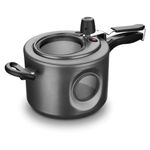 panela pressão mta 4,5l com duplo visor grafite 6038