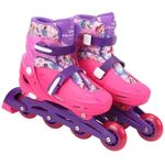 kit patins bbr 4 rodas com kit proteção tam 36 a 39 princesas di0006