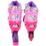 kit patins bbr 4 rodas com kit proteção tam 36 a 39 princesas di0006