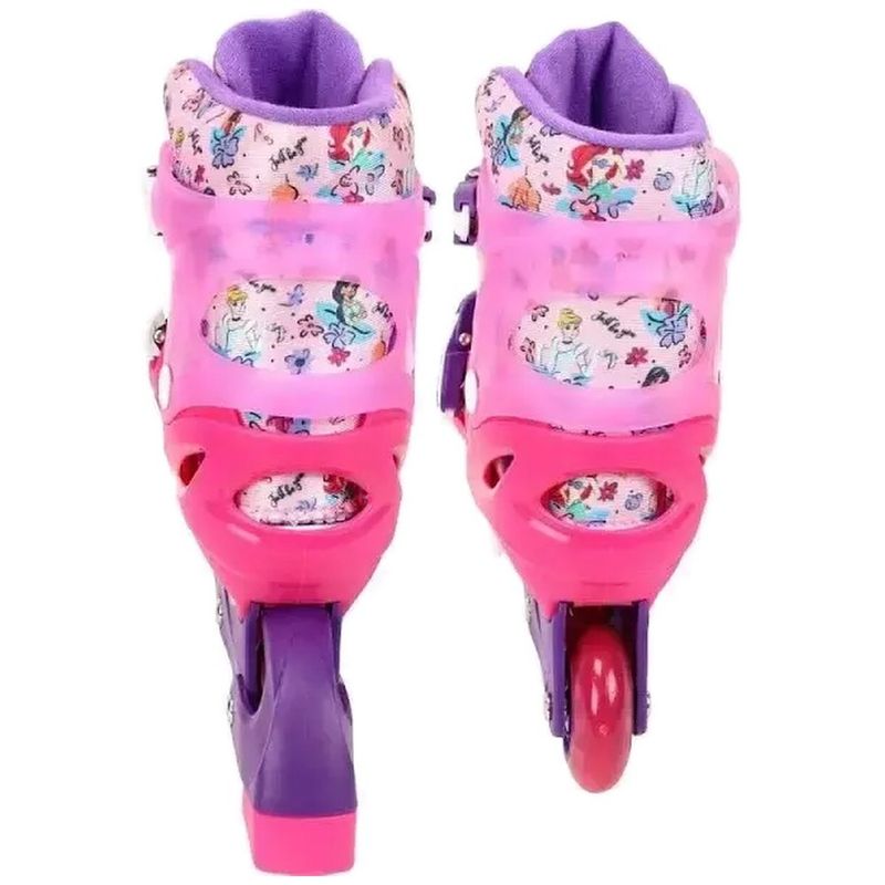 kit patins bbr 4 rodas com kit proteção tam 36 a 39 princesas di0006