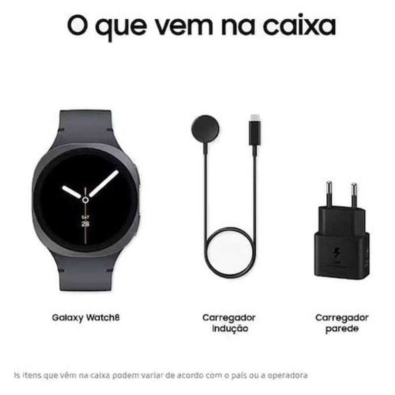samsung galaxy watch8 smartwatch 44mm bt galaxy ai tela em cristal de safira gps de dupla frequência monitoramento avançado