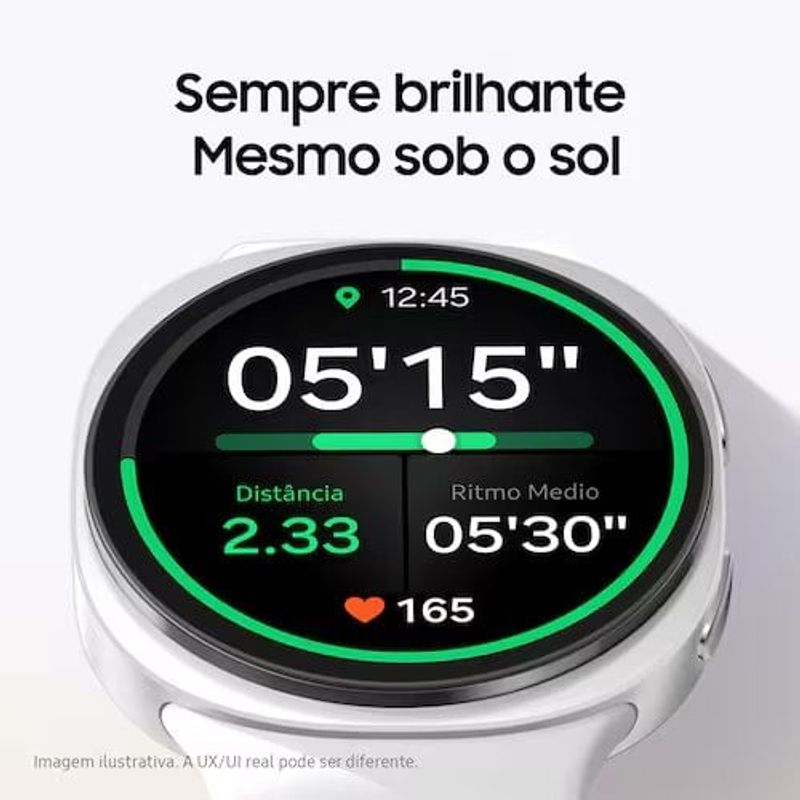 samsung galaxy watch8 smartwatch 44mm lte galaxy ai tela em cristal de safira gps de dupla frequência monitoramento avançado