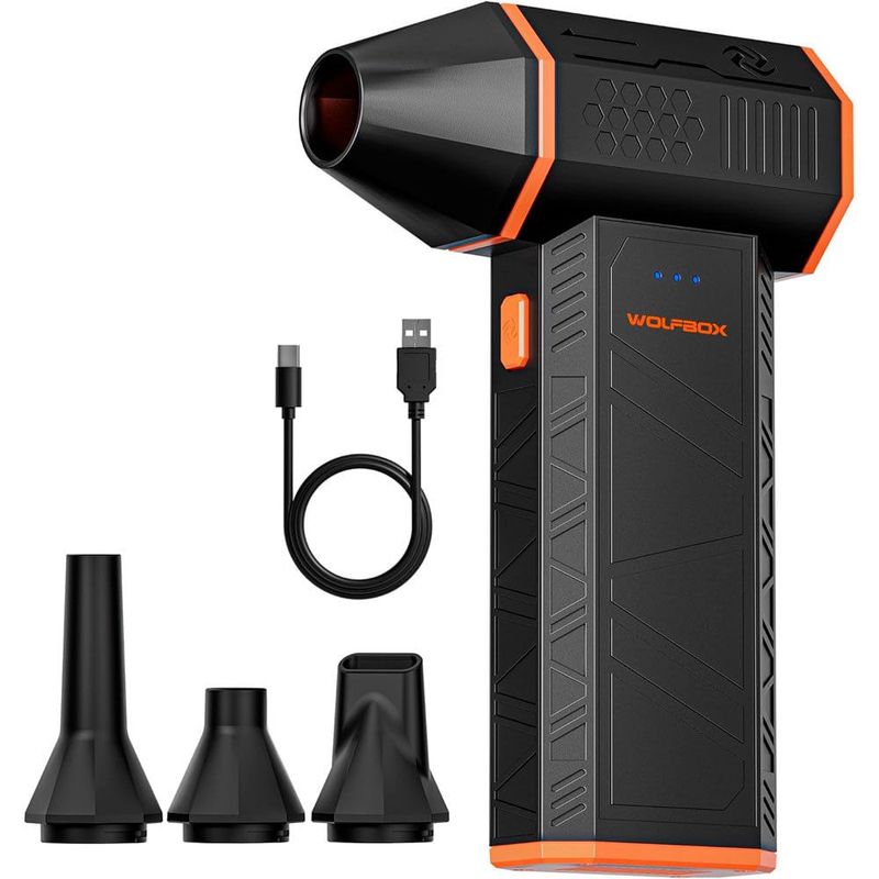 soprador de ar wolfbox 110000rpm usb-c preto a-bi