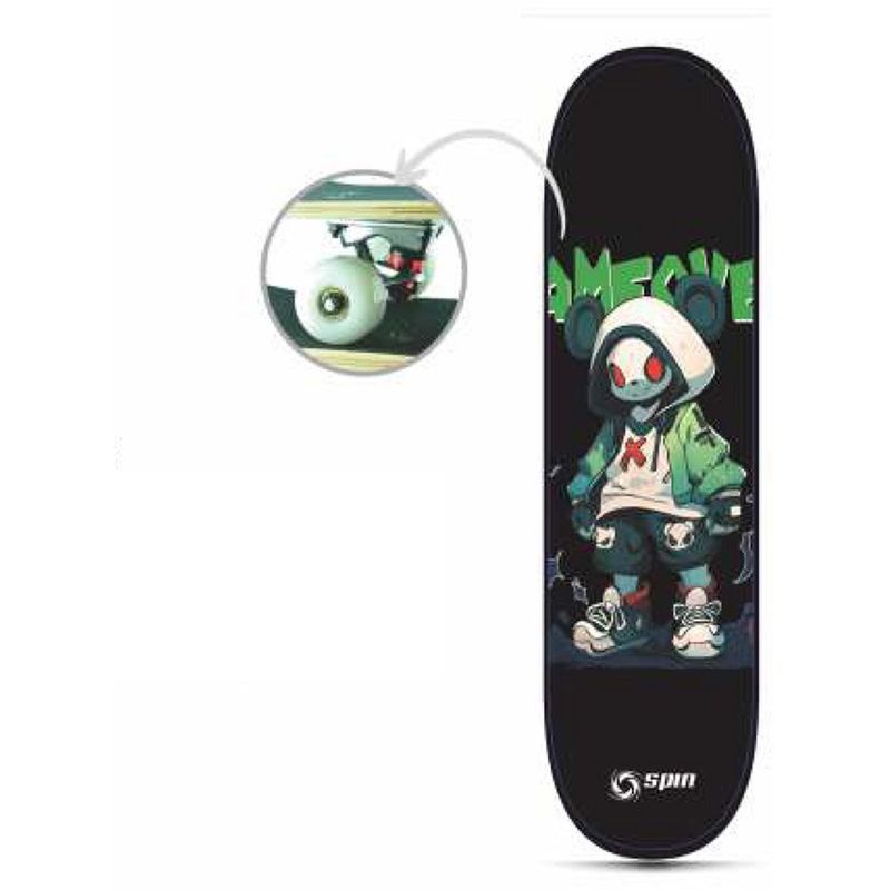 skate semi profissional shape 9 laminas 100kg cks yk-panda