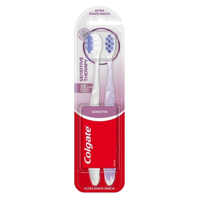 escova de dentes colgate sensitive therapy ultra macia 2 unidades
