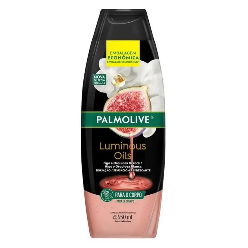 sabonete líquido palmolive luminous oil figo e orquídea 650ml