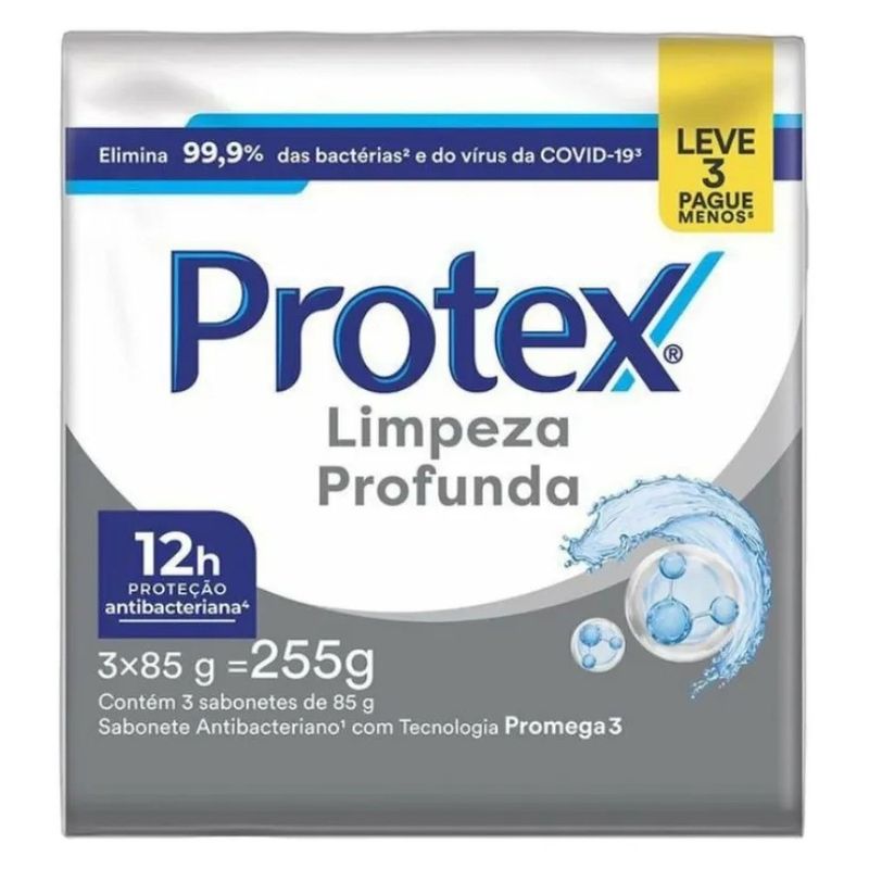 sabonete em barra protex limpeza profunda 3 unidades