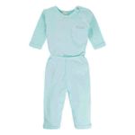 conjunto para bebê puro carinho m body verde (mp)