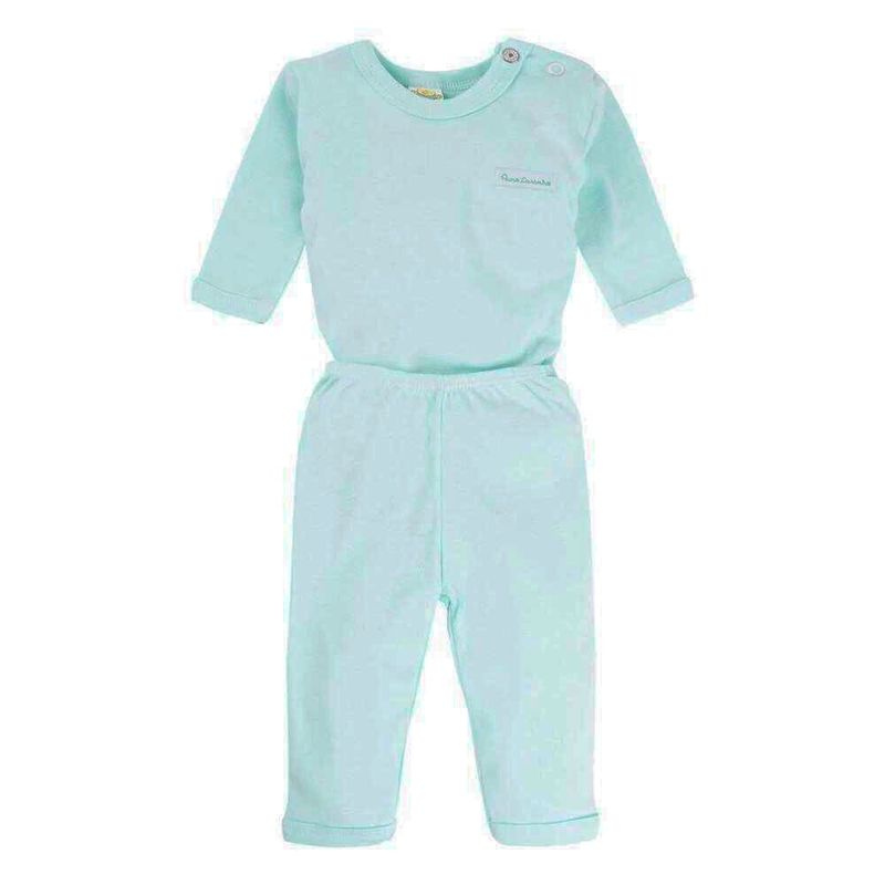 conjunto para bebê puro carinho m body verde (mp)