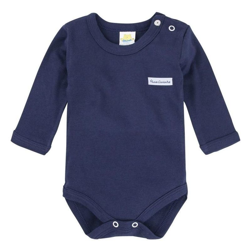 conjunto para bebê puro carinho g body azul marinho (mp)