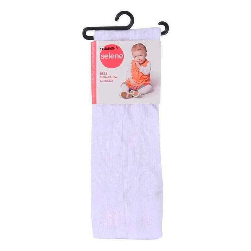 meia-calça para bebê rn selene branco (mp)