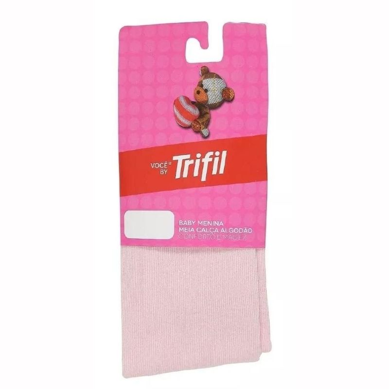 meia-calça infantil trifil 0 a 4 meses rosa (mp)