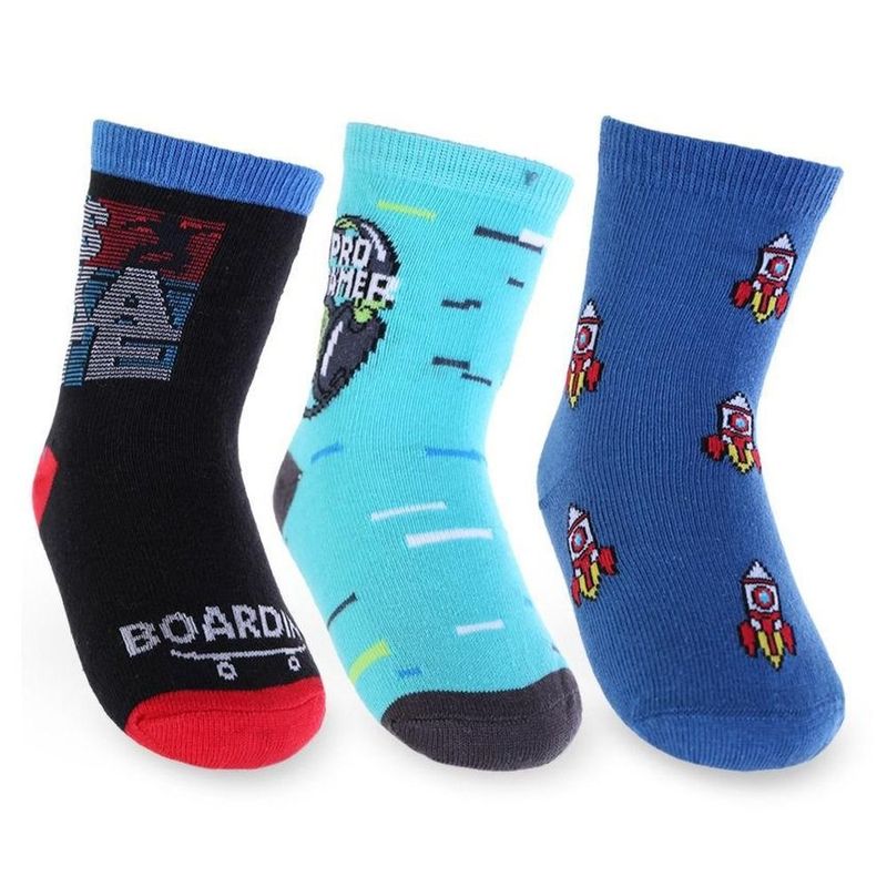 kit meia infantil selene 3 pares nº 25-28 colorido (mp)