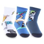 kit meia infantil selene 3 pares nº 25-28 azul marinho (mp)