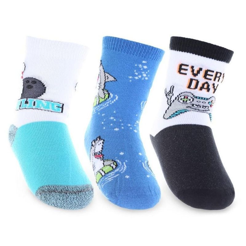 kit meia infantil selene 3 pares nº 25-28 azul marinho (mp)