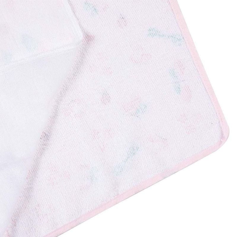 toalha de banho karinho com capuz borboleta rosa (mp)