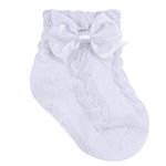 meia infantil everly p com laço branco (mp)