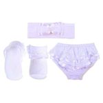 kit infantil 3 peças baby kids rn branco (mp)