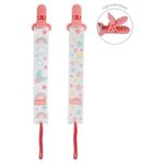 kit prendedor de chupeta buba 2 peças estrela rosa (mp)