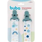 kit prendedor de chupeta buba 2 peças estrela azul (mp)