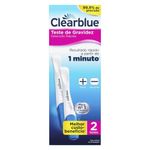 teste de gravidez clearblue detecção rápida 2 unidades