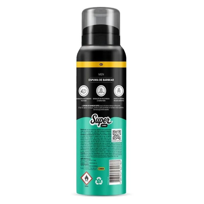 espuma de barbear cimed super 150ml