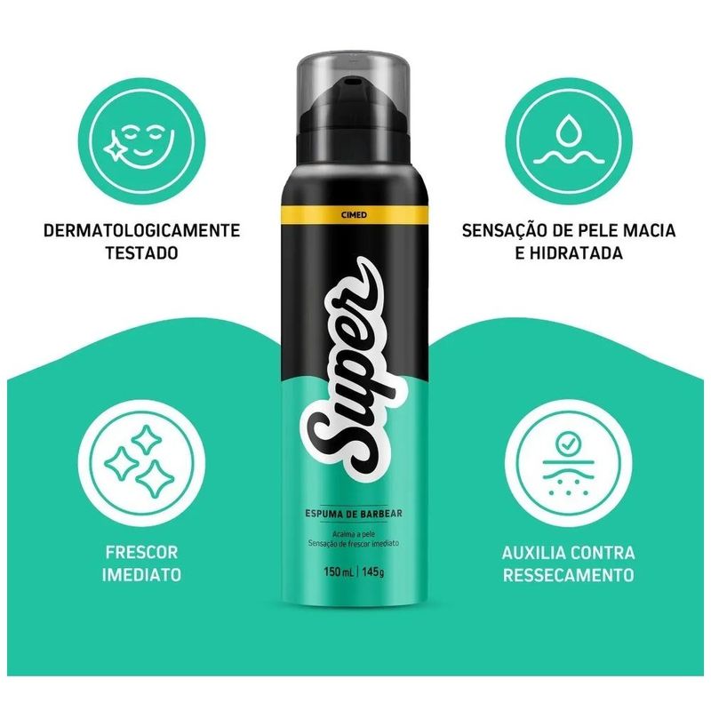 espuma de barbear cimed super 150ml
