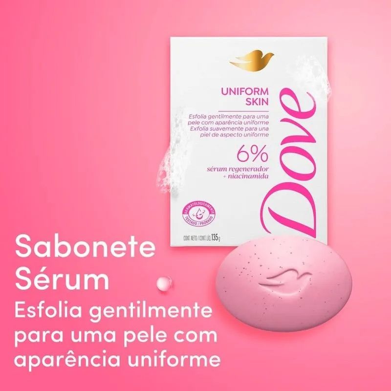sabonete em barra dove uniform skin 135g
