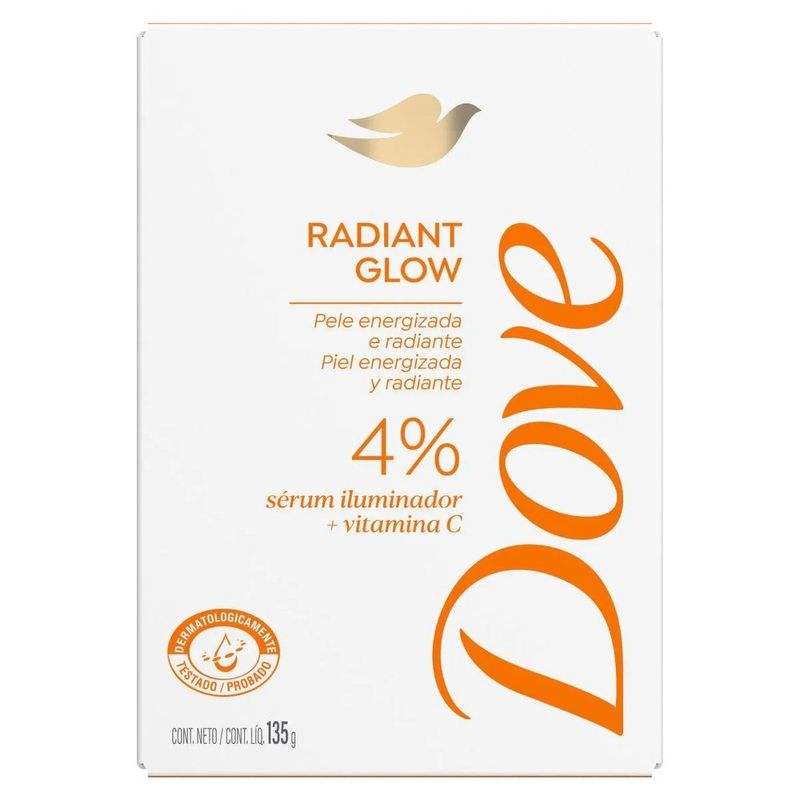 sabonete em barra dove radiant glow 135g