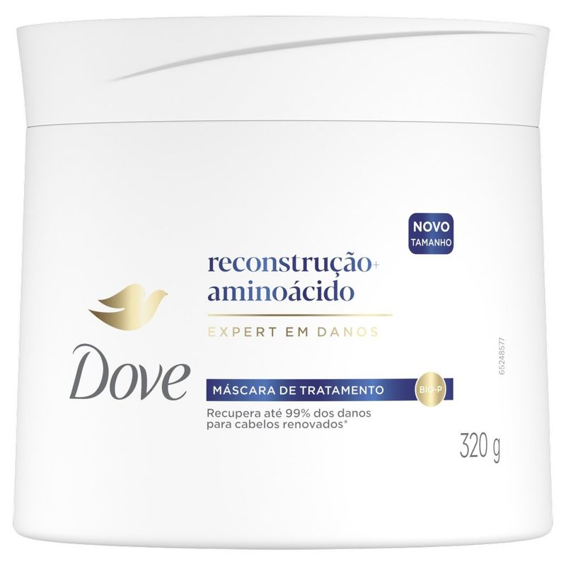 máscara de tratamento capilar dove reconstrução + aminoácido 320g