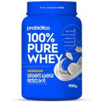 whey protein concentrado 100% pure whey probiótica sabor iogurte com coco 900g