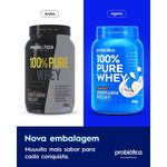 whey protein concentrado 100% pure whey probiótica sabor iogurte com coco 900g