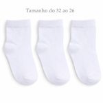 kit meia juvenil winston 3 pares nº32-36 branco (mp)