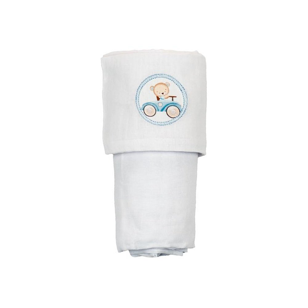 Jogo De Berço 2 Peças Sonhos Urso Azul (MP)