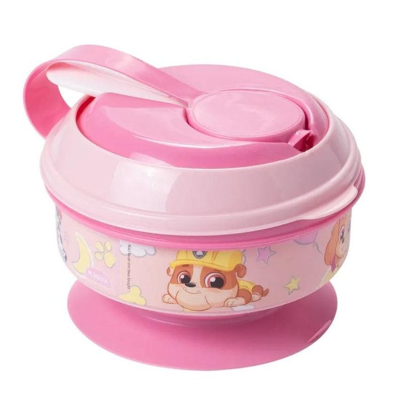 pote papinha plasutil com colher patrulha canina rosa (mp)